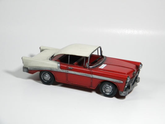 Vintage Convertible Car Model – Red & Cream Handcrafted Metal Décor