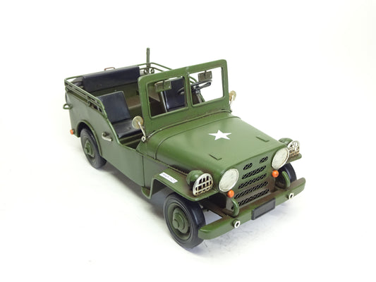 Vintage Green Military Jeep | Collectible Metal Model