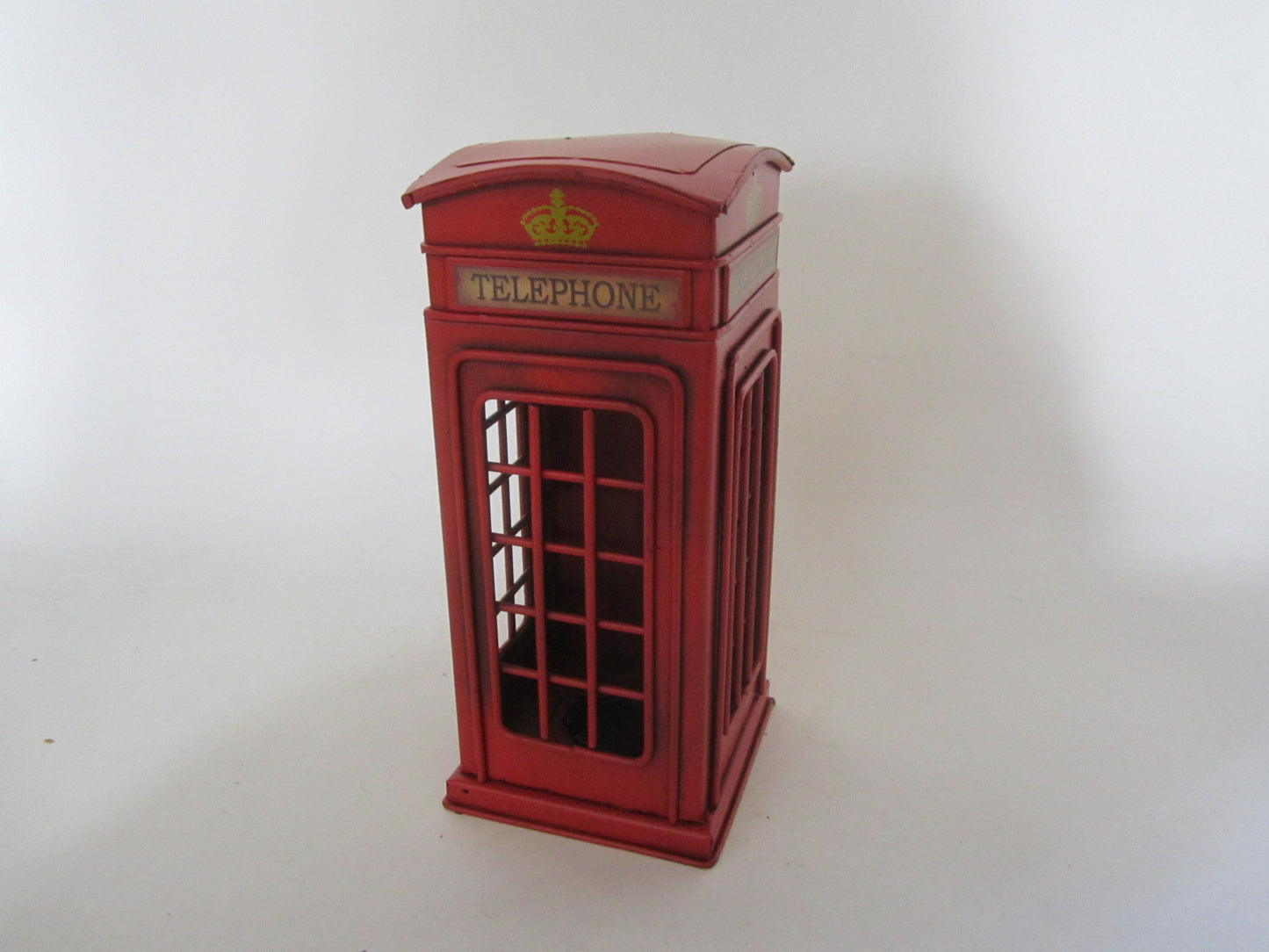 London Telephone Booth Coin Bank – Vintage Metal Piggy Bank