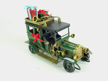 Green Vintage Metal Classic Car for Christmas Decoration
