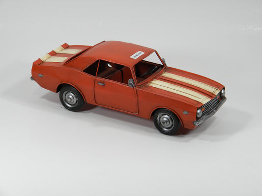 Retro Red Coupe – Handcrafted Metal Muscle Car Model