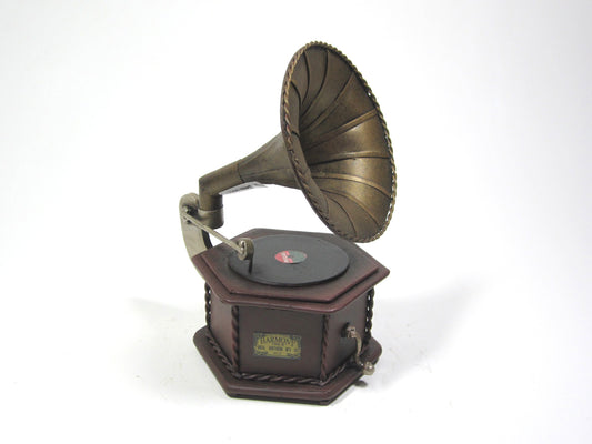 Handcrafted Vintage Metal Gramophone Decor