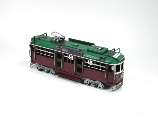 Shop Vintage Metal Melbourne Tram in Burgundy