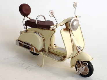 Buy Vintage Cream Metal Scooter Ornament