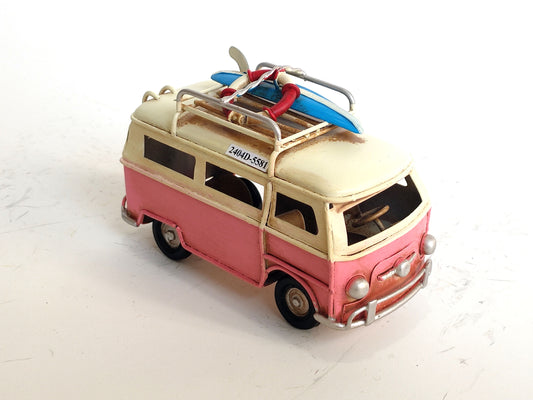 Vintage Metal Classic Kombi Van in Pink