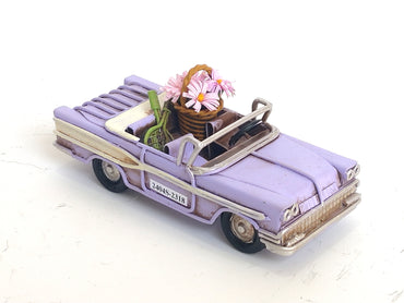 Vintage Lavender Convertible with Decoration