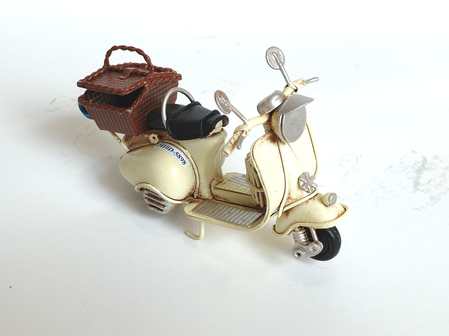 Buy Vintage Metal Classic Scooter Ornament in Cream