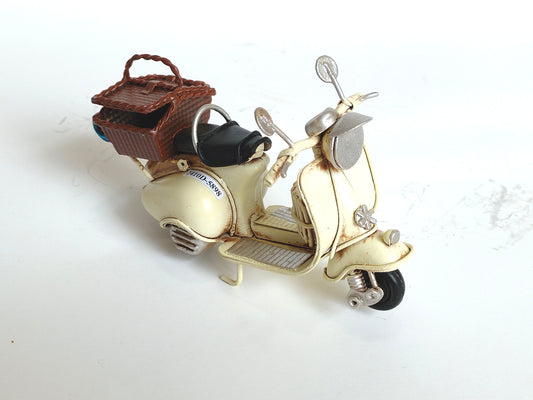 Buy Vintage Metal Classic Scooter Ornament in Cream