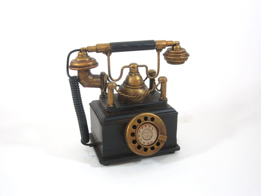 Handmade Vintage Telephone Coin Bank – Metal Piggy Bank Retro Decor