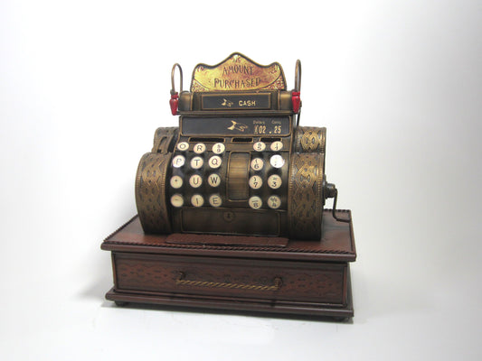Handmade Vintage Cash Register Storage Box – Metal Retro Organizer