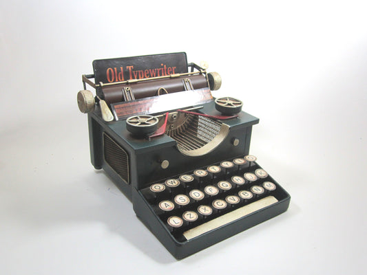 Handmade Vintage Typewriter Coin Bank – Retro Metal Desk Decor