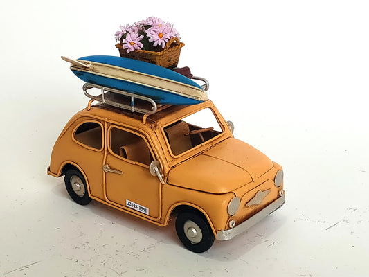 Vintage Beach Car Orange