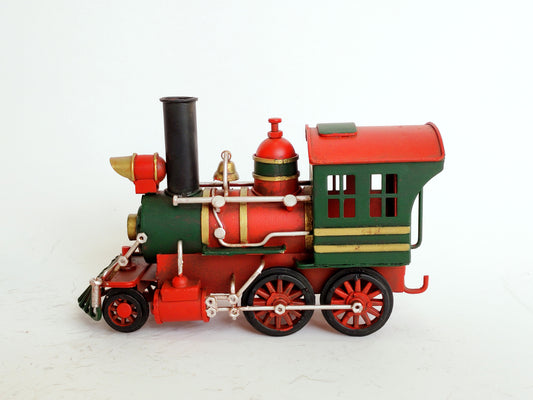 Handmade Miniature Red Vintage Train – Metal Christmas Ornament