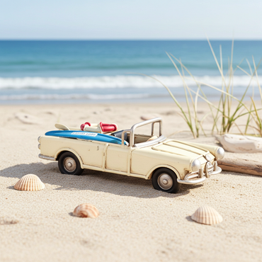 Vintage Metal Classic convertible with Decorations
