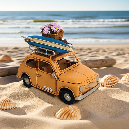 Vintage Beach Car Orange